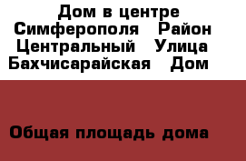 Дом в центре Симферополя › Район ­ Центральный › Улица ­ Бахчисарайская › Дом ­ 4 › Общая площадь дома ­ 40 › Площадь участка ­ 2 › Цена ­ 1 750 000 - Крым, Симферополь Недвижимость » Дома, коттеджи, дачи продажа   